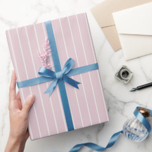 Dusty Pink Pinstripe - Minimalist Pattern Wrapping Paper