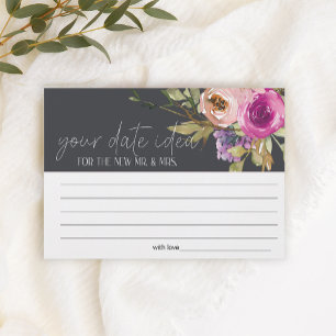Dusty Pink Purple Date Night Idea Shower Game Stationery