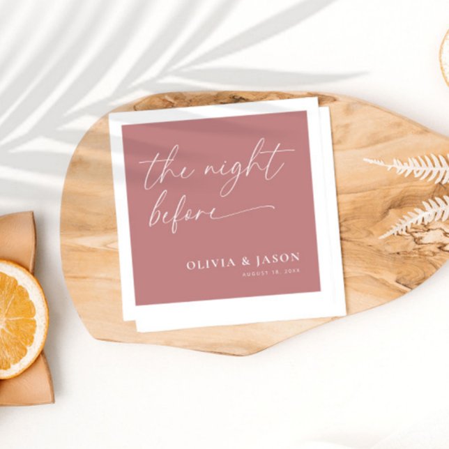 Dusty Pink Rehearsal Dinner Napkin (Creator Uploaded)