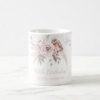 Dusty Pink Rose Blush 80th Birthday Party Gift