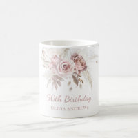 Dusty Pink Rose Blush 90th Birthday Party Gift