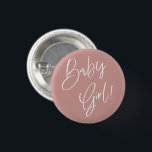 Dusty Pink/ Rose Bohemian Baby Girl shower 3 Cm Round Badge<br><div class="desc">For more baby shower invitation wording options,  please see the complete collection: https://www.zazzle.com/collections/dusty_pink_rose-119320912565185572?rf=238296117664346256</div>