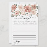 Dusty Pink Rose Floral Eucalyptus Date Night Card<br><div class="desc">A beautiful dusty pink rose floral border tops this Date Night card. Coordinates with the Dusty Pink Rose Bridal Shower collection.</div>