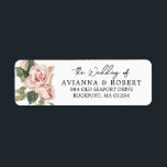 Dusty Pink Rose Floral Wedding Return Address Labe<br><div class="desc">Designed to coordinate with the Classic Dusty Pink Rose Wedding Collection,  this return address label features dusty pink roses nestled in dark green leaves.</div>