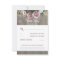 Dusty Pink Rose Floral Wedding RSVP
