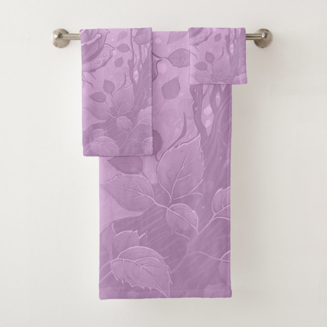 Dusty Pink Roses 2 Bath Towel Set (Insitu)