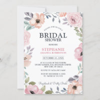 Dusty Pink Roses Midsummer Floral Bridal Shower