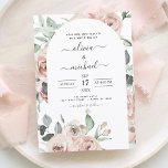 Dusty Pink Sage Green Floral Wedding Invitation<br><div class="desc">Budget Dusty Pink and Sage Green Floral Roses and Eucalyptus Botanical Greenery Watercolor Wedding Spring or Summer Wedding Invitations - includes beautiful and elegant script typography with modern tropical botanical flowers and greenery for the special Wedding day celebration.</div>
