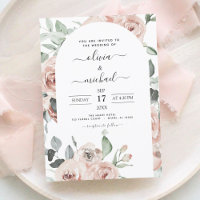 Dusty Pink Sage Green Floral Wedding