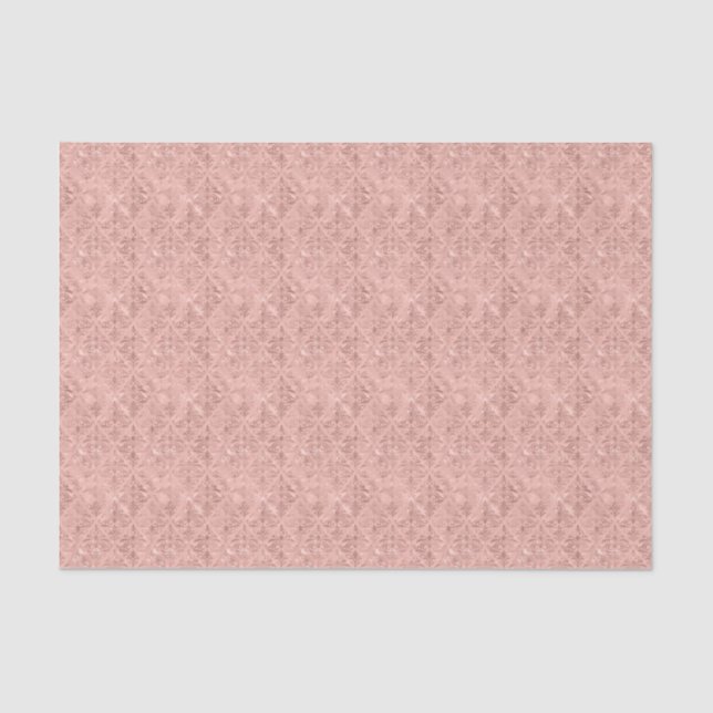 Dusty Pink Victorian Style Damask Luxury Decoupage Tissue Paper (Front)
