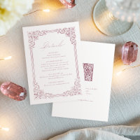 Dusty Pink Vintage Frame Elegant Wedding Details