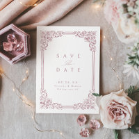 Dusty Pink Vintage Frame Elegant Wedding