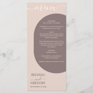 Dusty Pink We Do Minimalist Photo Wedding Menu