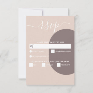 Dusty Pink We Do Minimalist Photo Wedding  RSVP Card