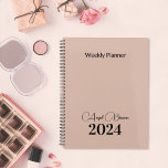 Dusty Pink Weekly Monthly Business Planner<br><div class="desc">Introducing our Minimalist Personalised Planner – a sleek and stylish way to stay organised with a touch of personalisation and a business professional look! This elegantly designed planner features a clean and simple layout, allowing you to focus on what matters most. Customise your planner with your name, the current year,...</div>