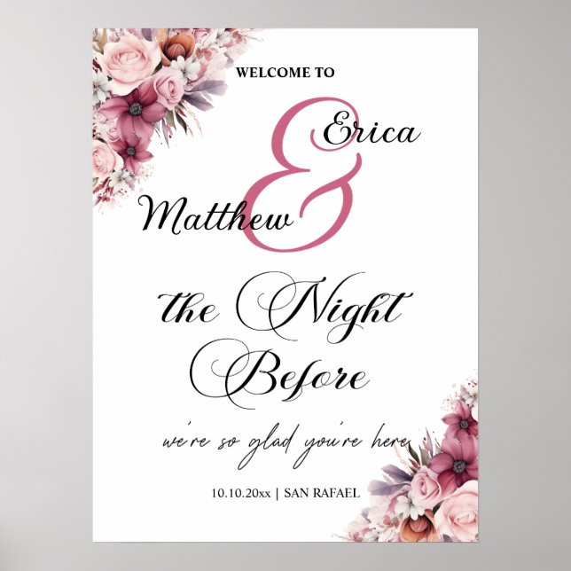 Dusty Pink 'Welcome to the Night Before'  Poster (Front)