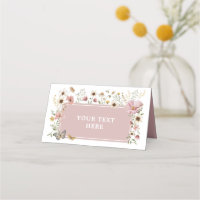 Dusty Pink Wildflower Birthday Food Label