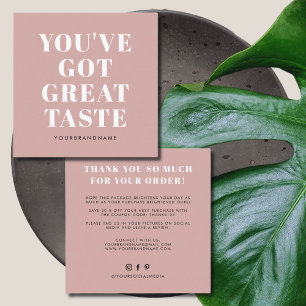 Dusty pink you've got great taste thank you  square business card