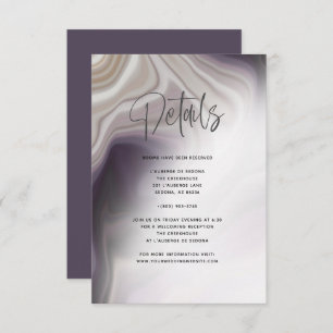 Dusty Plum Agate Details  Invitation