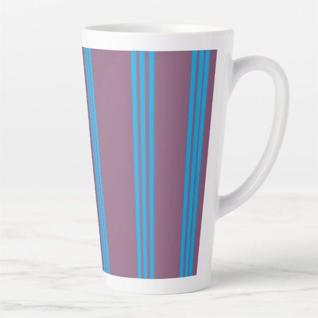 Dusty Plum  Blue Latte Mug (Right)