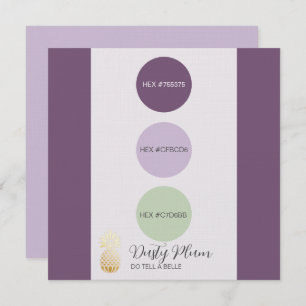 Dusty Plum Muted Colour Palette Card