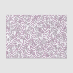 Dusty Plum Purple Wedding Botanical Tissue Paper