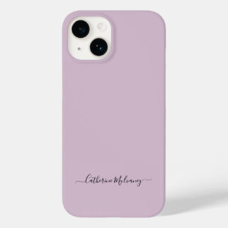 Dusty Plum Simple Minimalist Script Custom Name Case-Mate iPhone 14 Case