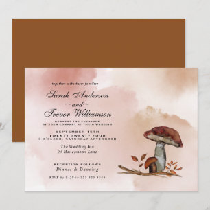 Dusty Plum Wedding Full Moon Dragonfly Pond Invita Invitation