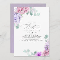 Dusty Purple and Pink Wedding Evening Reception