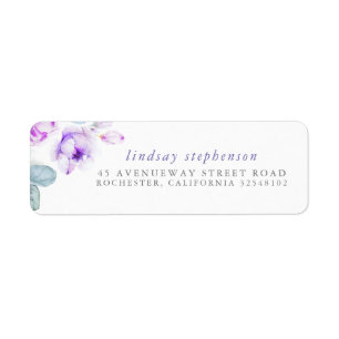 Dusty Purple Blooms Elegant Watercolor