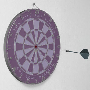Dusty Purple Custom Family Name & Message Classic  Dartboard