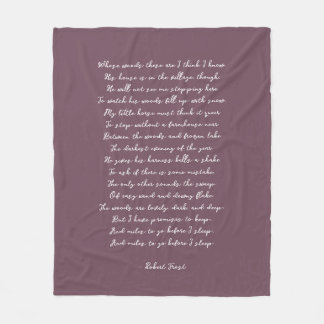 Dusty Purple Custom Poem Song Lyric Quote Fleece Blanket