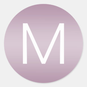 Dusty Purple (editable colour) Modern Minimalistic Classic Round Sticker