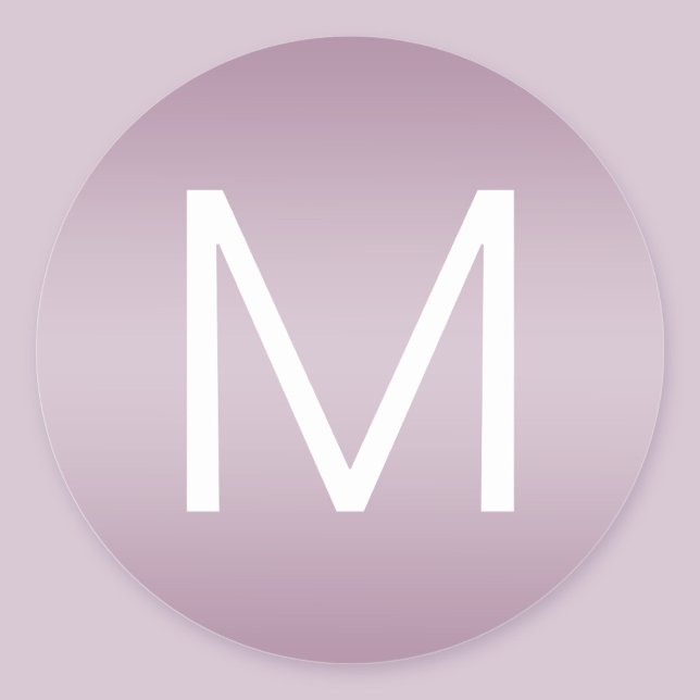 Dusty Purple (editable colour) Modern Minimalistic Classic Round Sticker (Creator Uploaded)