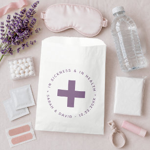 Dusty Purple Emergency Kit In Sickness & in Health Favour Bags