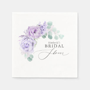 Dusty Purple Floral Baby / Bridal Shower Napkins