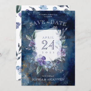 Dusty Purple floral garden Wedding Invitation