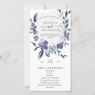 Dusty Purple Floral Garden Wedding Order of servic