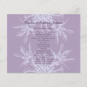Dusty Purple Floral Wedding Program