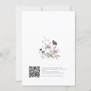 Dusty Purple Lavender Wildflower Garden Wedding  Invitation