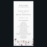 Dusty Purple Lavender Wildflower Garden Wedding  Programme<br><div class="desc">Capture the beauty of nature on your special day with our exquisite wildflower watercolor wedding program. Elegant, unique, and blooming with love. Use the text fields to personalise your design with your own wording and details. If you want to change the font style, colour or text placement, simply click the...</div>