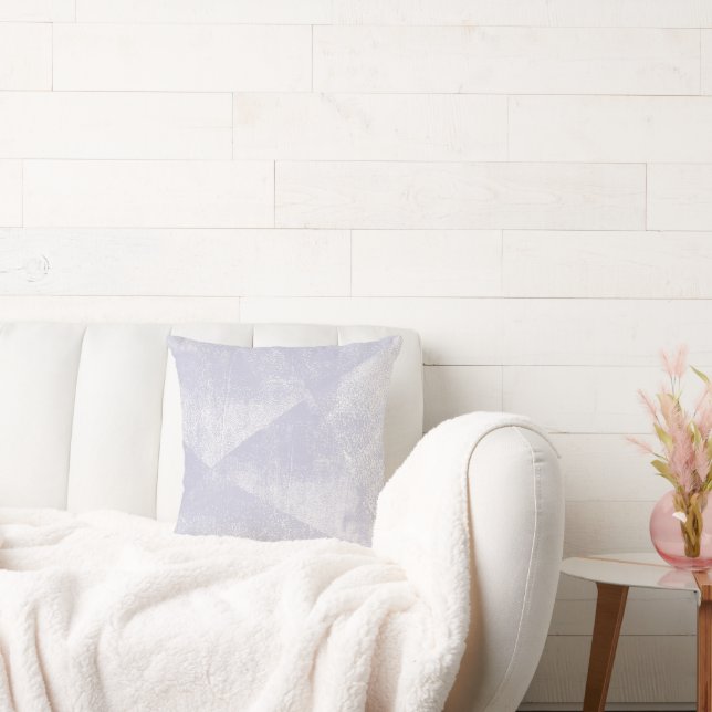 Dusty Purple Minimal Geometric Ink Texture Cushion (Couch)