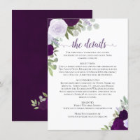 Dusty Purple & Plum Roses Rustic Wedding Details