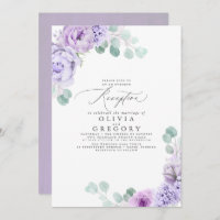 Dusty Purple Romantic Wedding Evening Reception