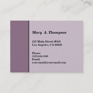 Dusty Purple side border Business Card