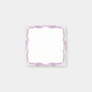 Dusty Purple White Boho Flowers Post-it Notes
