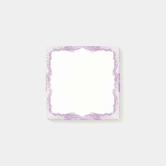 Dusty Purple White Boho Flowers  Post-it Notes (Front)