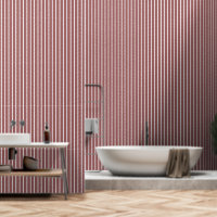 Dusty Red Two Inch Wide Butcher Stripe