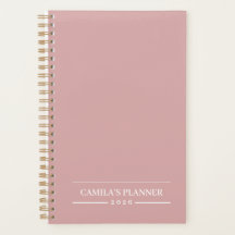 Dusty Rose 2026 Planner | Custom Name & Year
