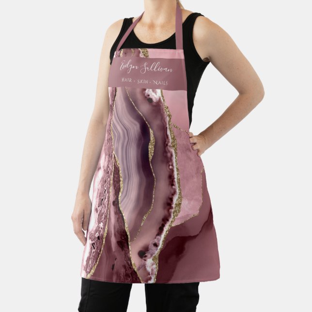 dusty rose agate beauty professional apron (Insitu)